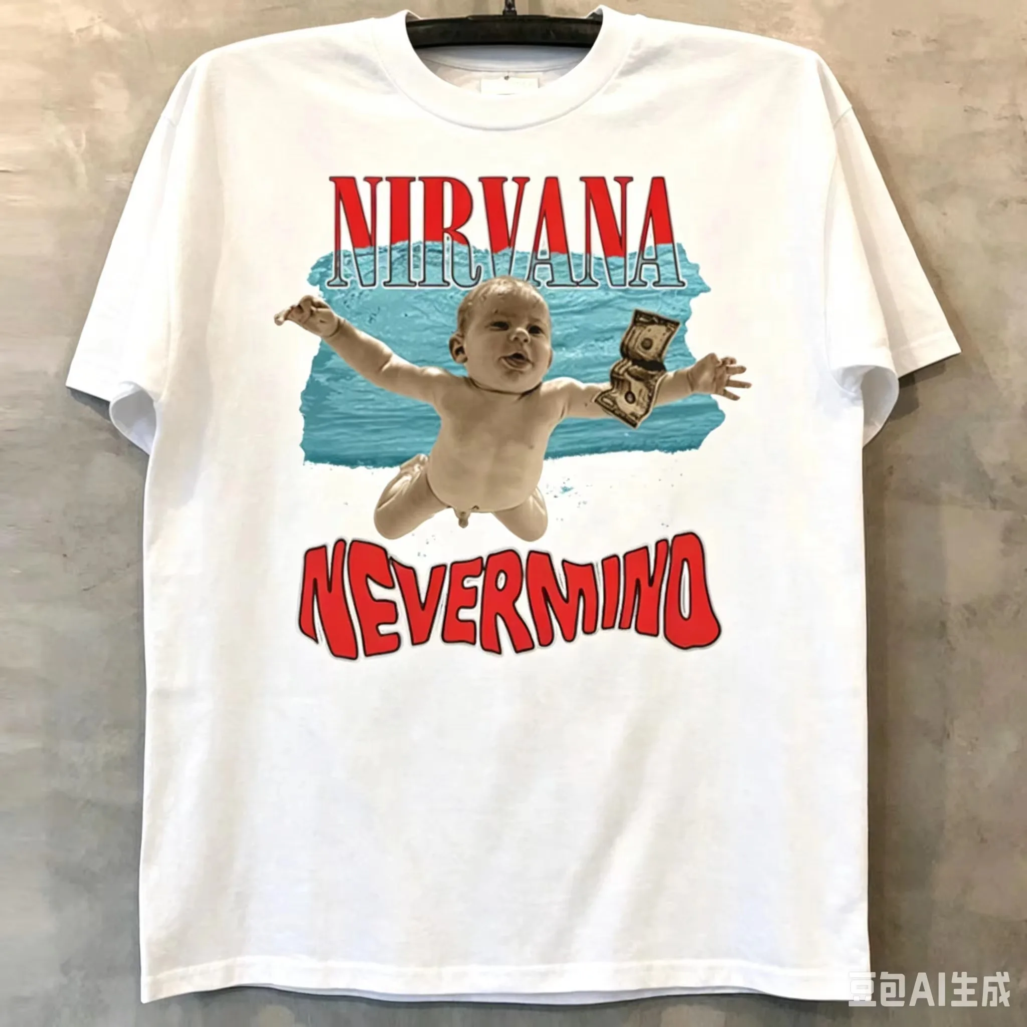 Nirvana Band - Don't Mind The Kids Vintage Retro Short-Sleeved American Streetwear Men's and Women's Pure Cotton T-Shirt