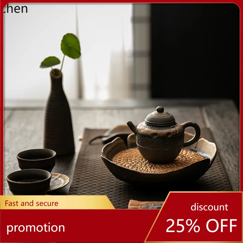 

Zml chinoiserie gilt teapot bottom seat pot holder dry soaking table kung fu tea set tea ceremony accessories