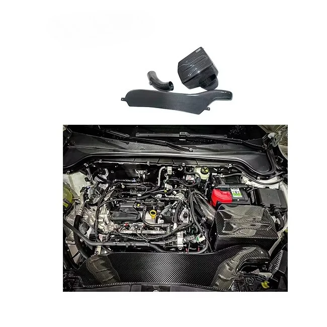 

Clean and clear surface texture Dry carbon fiber Cold intake system for Focus MK4 1.5T