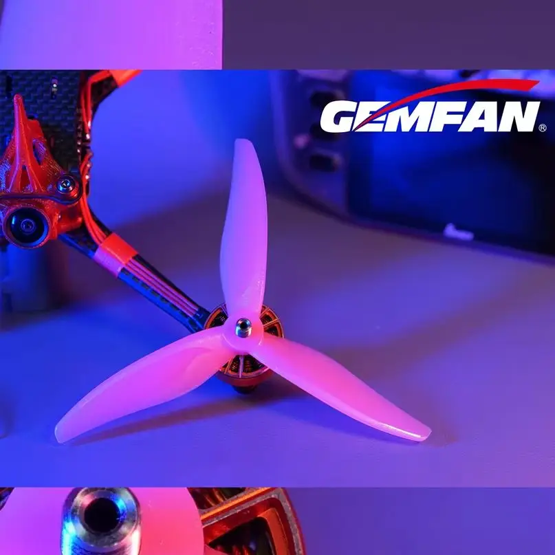 2 أزواج Gemfan 5129 5 مللي متر حفرة YUKI 3-Blades CW CCW PC المروحة ل 2306 2207 موتور FPV سباق RC الطائرة بدون طيار كوادكوبتر مولتيروتور