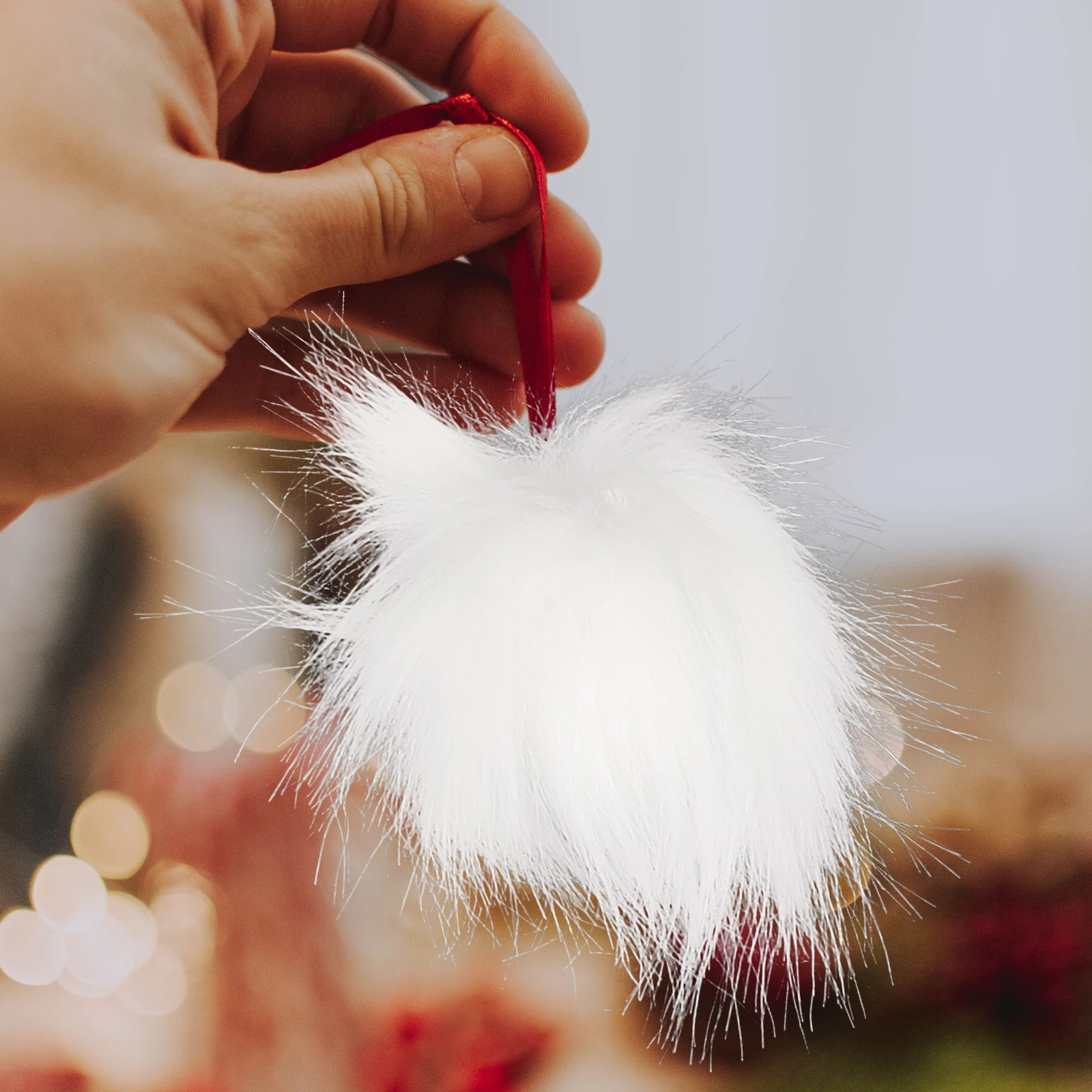 

6 Pcs Backpack Keychain Accessories Faux Pompom Ball Diy Knitting Hats Accessory Handmade Bag Ornaments