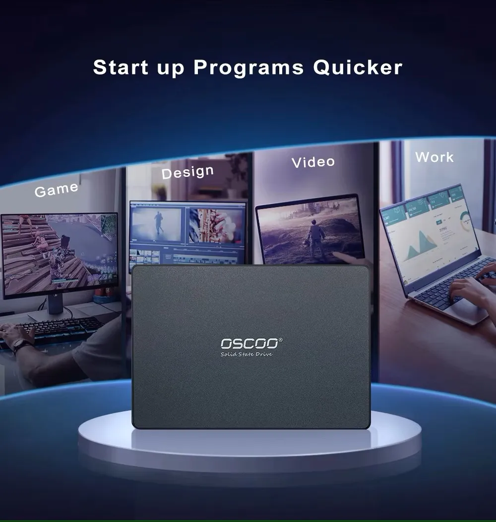 OSCOO Original SATA3 SSD 2.5'' SSD 128GB 256GB 2.5Inch SSD SATAIII Solid State Drive HDD SATA3 SSD Hard Disk For Laptop Desktops