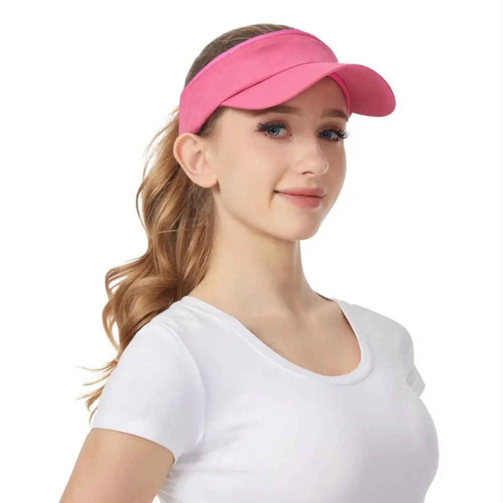 Fashion Solid Color Sunscreen Baseball Hat Quick Dry Removable Women Sun Hat Duckbill Cap Sunshade Empty Top Hat Women