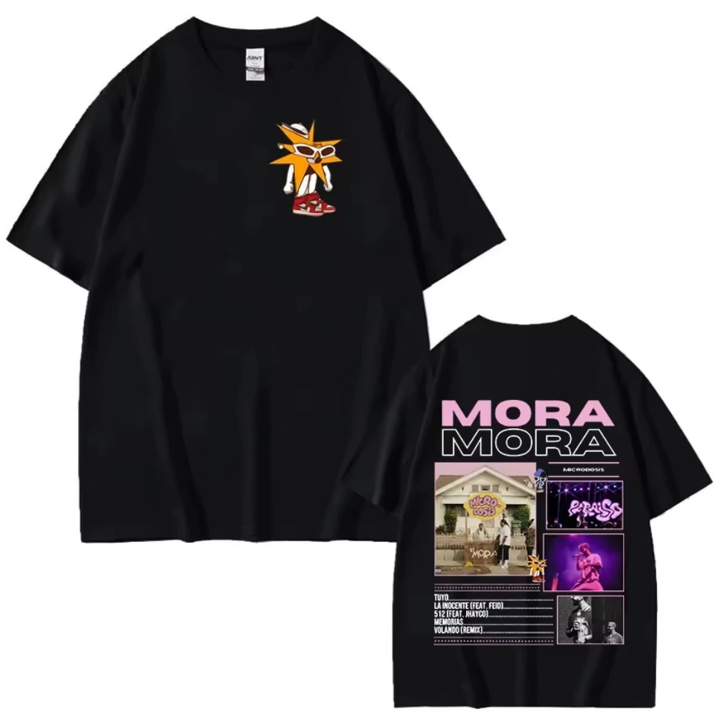 Camisetas del álbum Singer MORA MICRODOSIS Tour 2026, camisetas de moda para hombres y mujeres, camiseta de música pop, camiseta vintage de manga corta