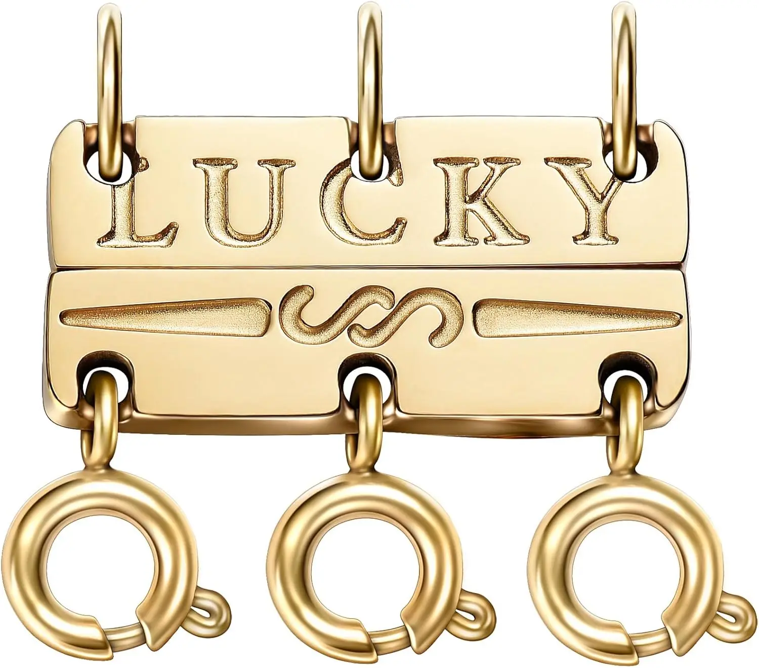 

Застежка-разделитель для многослойных ожерелий Lucky Necklace, позолоченная 14-каратным золотом и серебром, для женщин