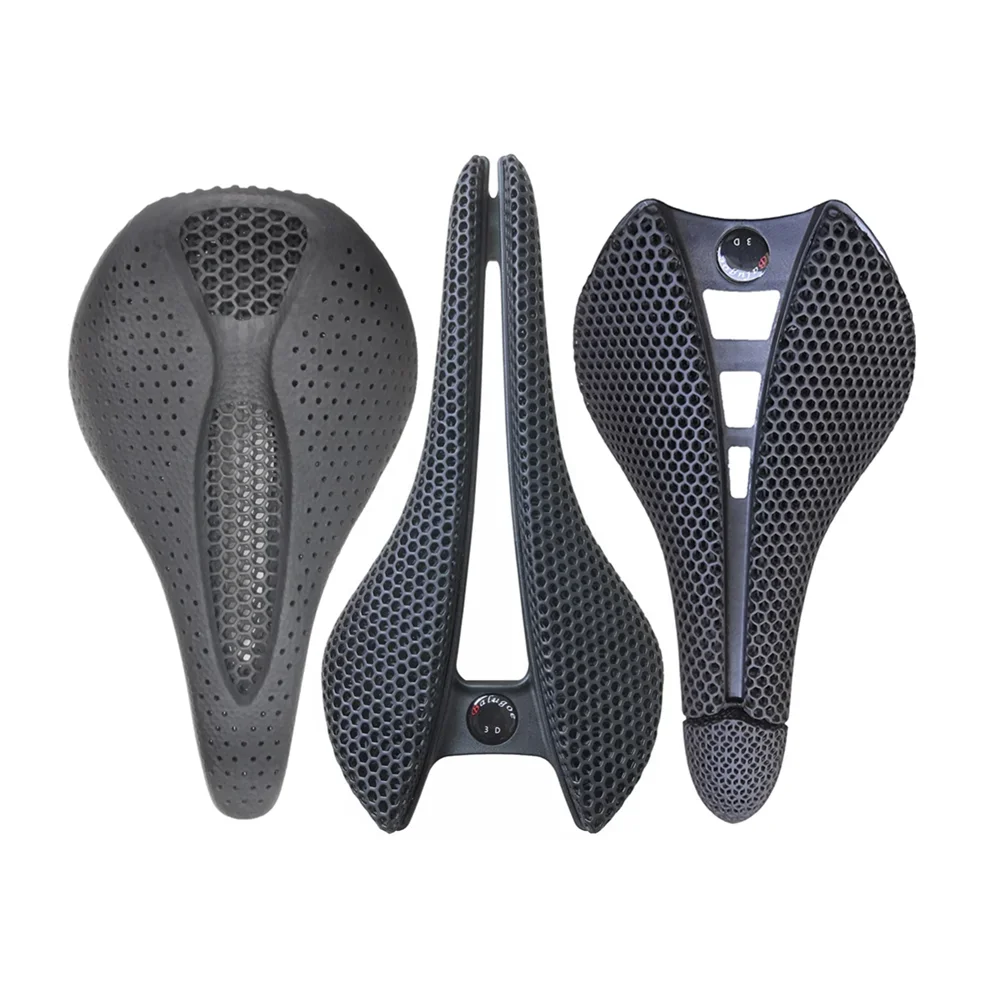 BALUGOE-3D Printed Bicycle Saddle, Fiber Hollow, Comfortable, Breathable, MTB, Gravel, Road Bike, Cycling Seat Parts, 6x6mm