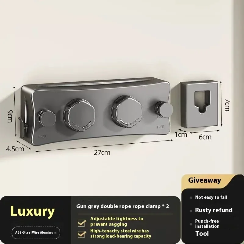 

Invisible clothesline, indoor non perforated balcony, invisible retractable clothesline, bathroom clothesline, steel wire rope