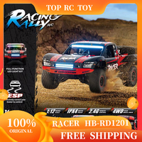 HB RC Car 1:12 Scale 4WD Drift Short Course Truck with LED Lights Cruise Control Gyroscope for Kid And Adults Remote Control Toy