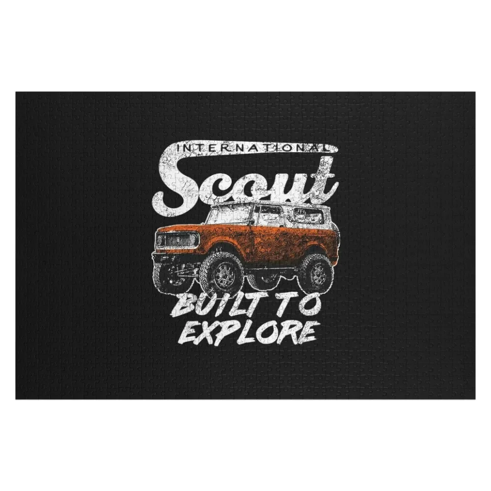 International Harvester Scout II Retro Style Built to Explore Jigsaw Puzzle Wooden Animal Puzzle