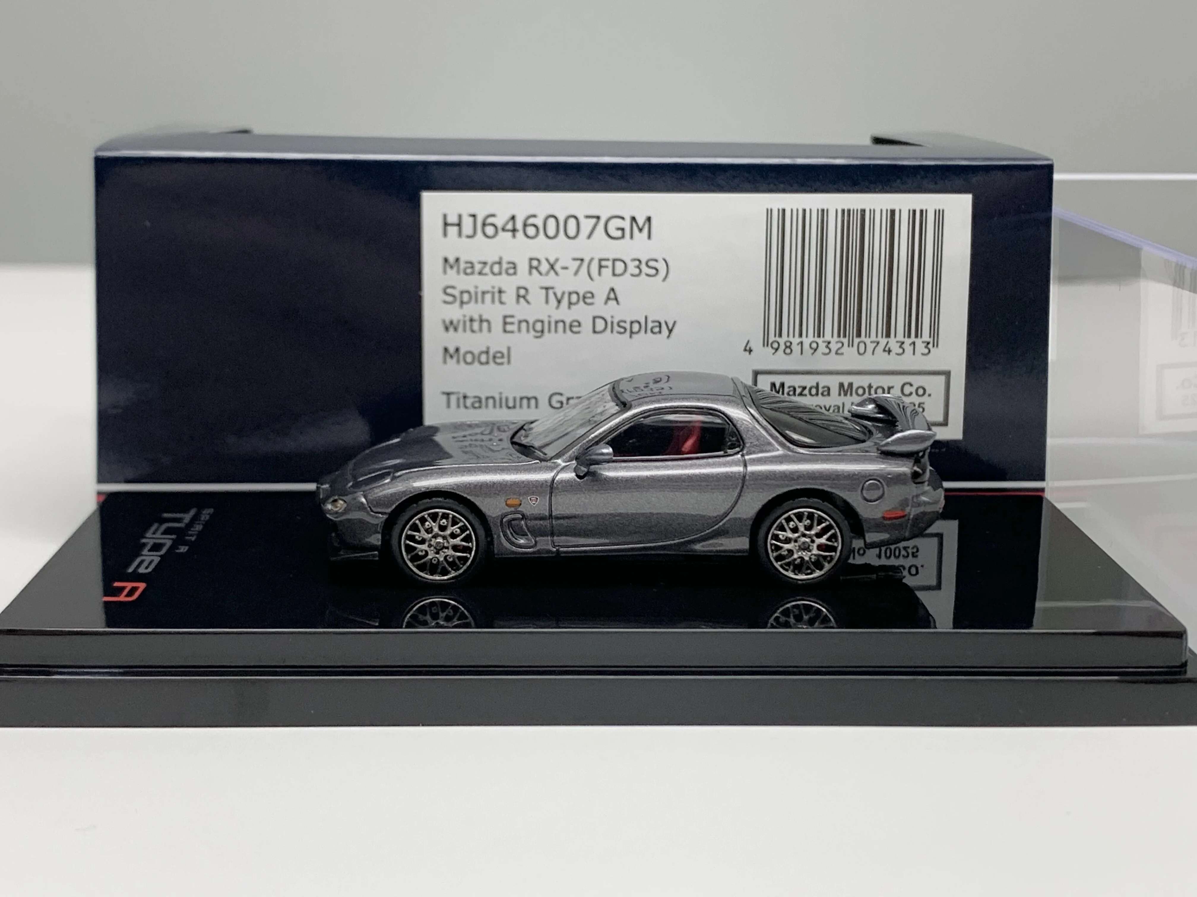 Diecast Hobby Japan 1:64 Scale Mazda RX-7 Spirit R TYPE A Alloy Car Model