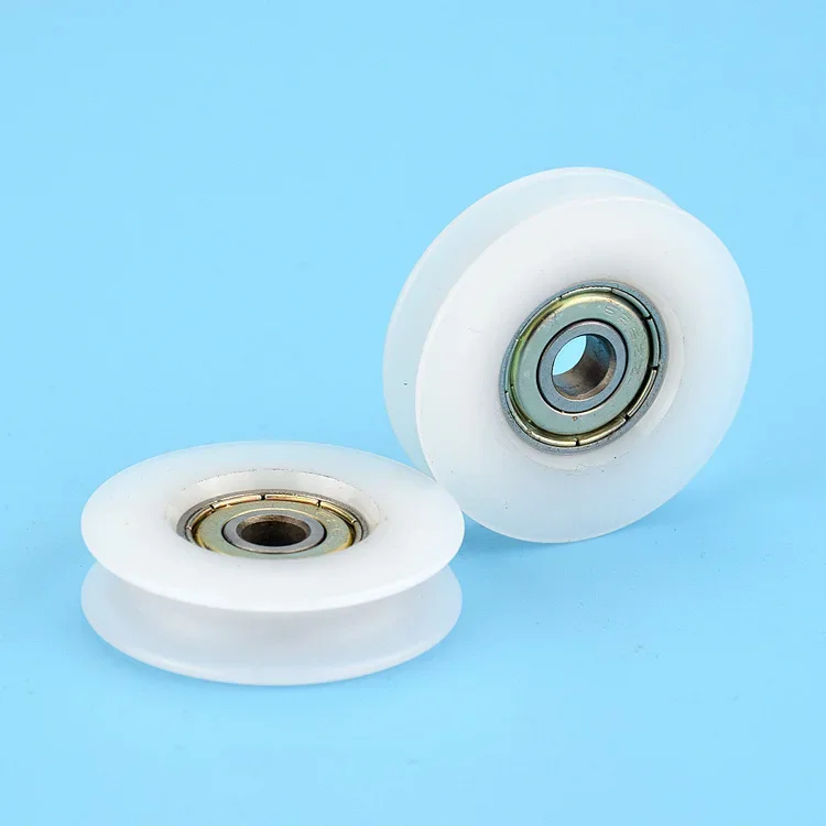 Plastic coated 626 bearing roller U groove wheel silent and wear-resistant nylon pulley 6 * 35.5