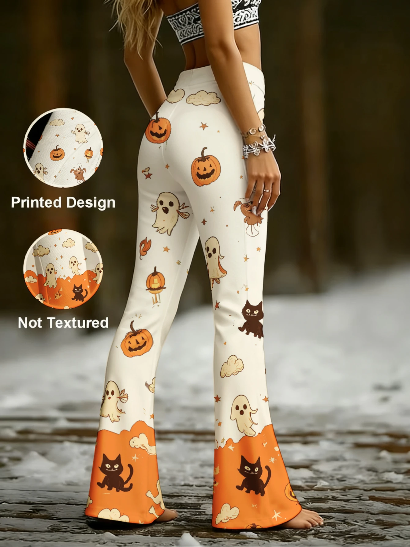 High waisted slim fit micro flared pants stretch slimming casual party women's flared pants