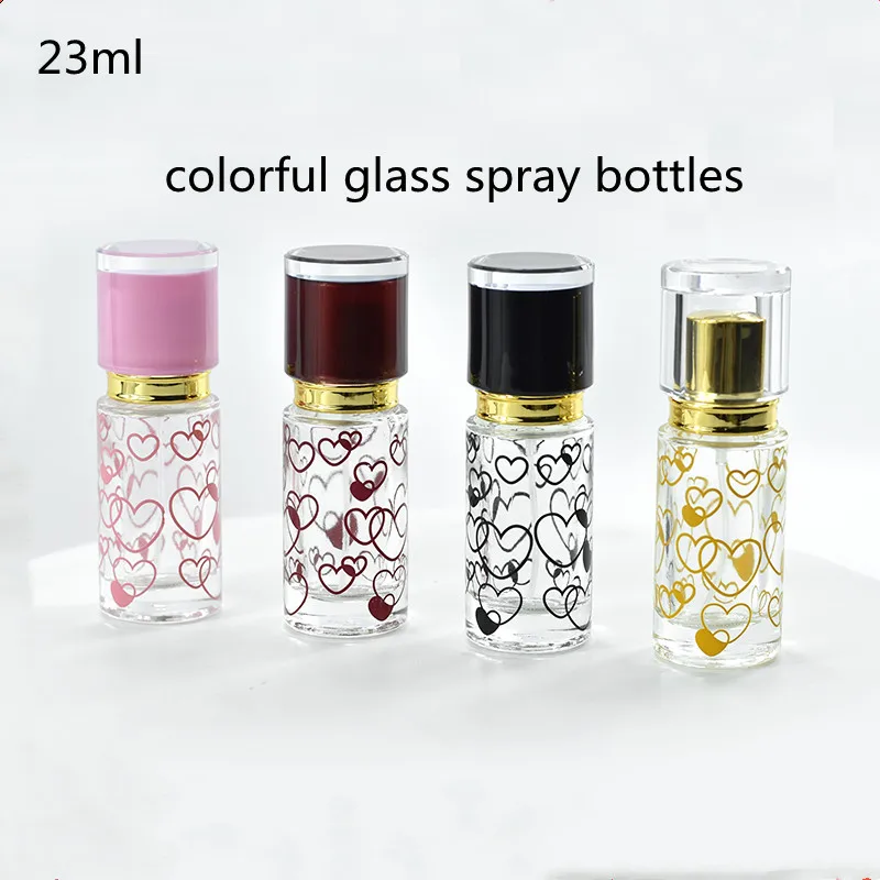 

23ML Colorful Glass Perfume Spray Bottle Glass Spray Atomizer Travel Cosmetic Container Empty Refillable Bottles