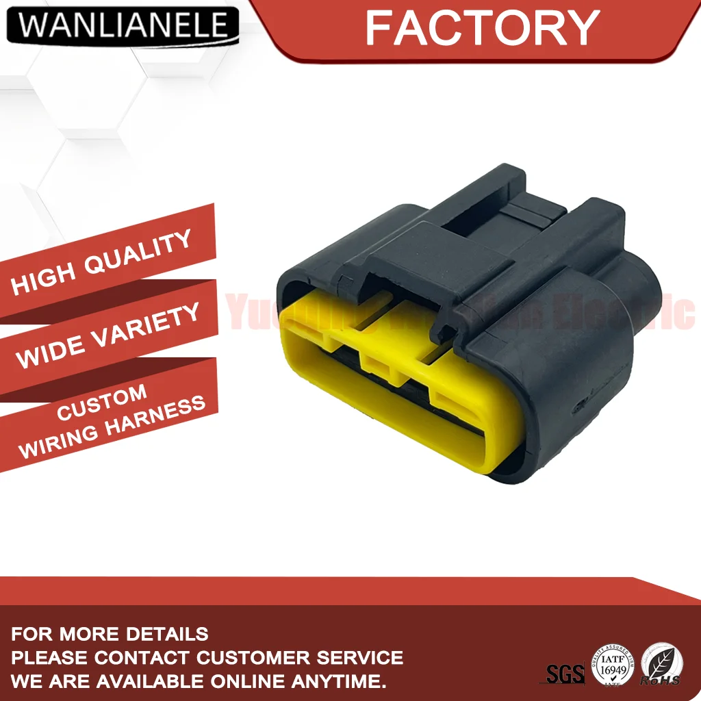 50 Sets QLW-A-B3F-B 3 Pin Waterproof Connector Female QLW-3S-1 34A 6.3mm Fit SH775 FH020 Rectifier Regulator