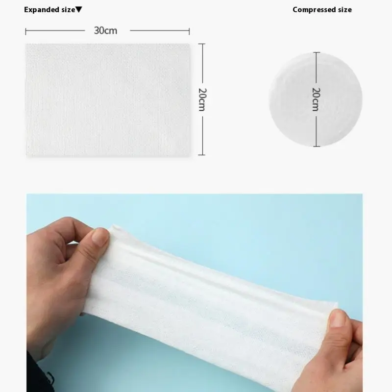 20/50 قطعة منشفة مضغوطة صغيرة كبسولات المتاح المناشف ماجيك العناية بالوجه اللوحي في الهواء الطلق السفر القماش مناديل الأنسجة الورقية
