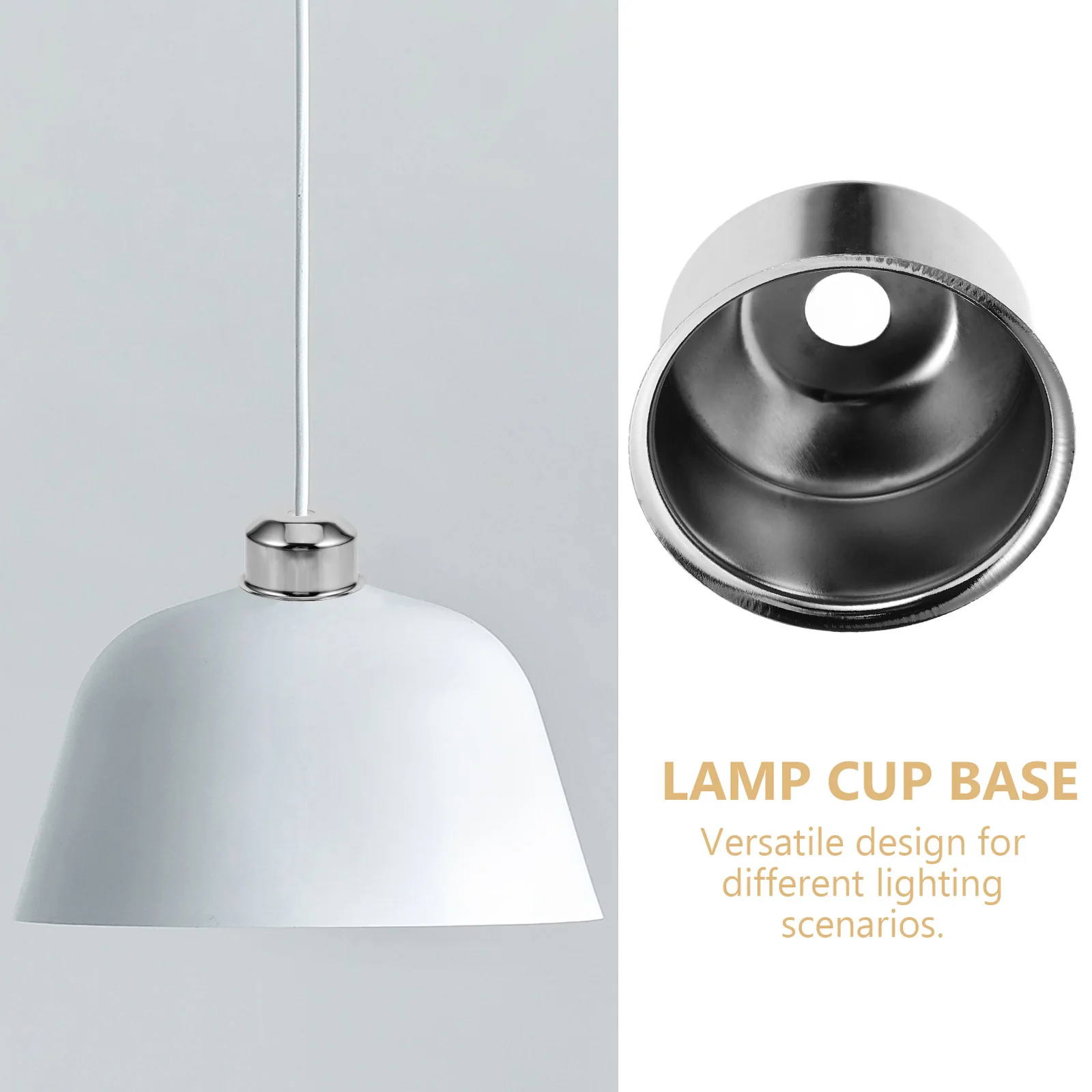 

Light Cup Accessories Lamp Finial Cap Iron Socket Bases Stainless Steel Caps Cups Diy for