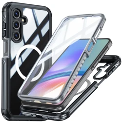 For Samsung Galaxy A36 A56 A16 A55 Ultra-thin Transparent Shockproof and Dustproof Protective Case with Wireless Charging