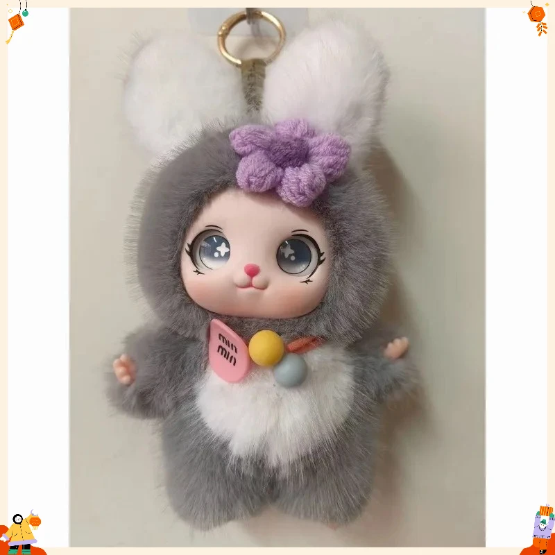 

Cute Vinyl Kitten Keychain, Plush Doll Schoolbag Pendant, Fashion Bag Charm, Creative Birthday Gift for Kids Girls Family