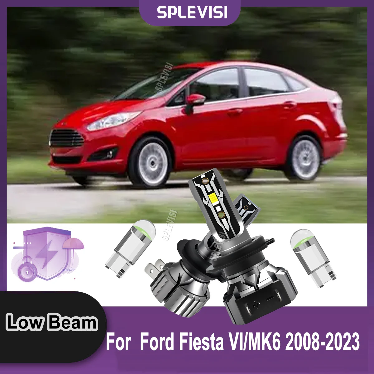 

H7 499 LED 75W White Headlight Low Bulbs Clear and Crisp Lighting For Ford Fiesta VI/MK6 2008 2009 2010 2011 2012 2013 2014-2023