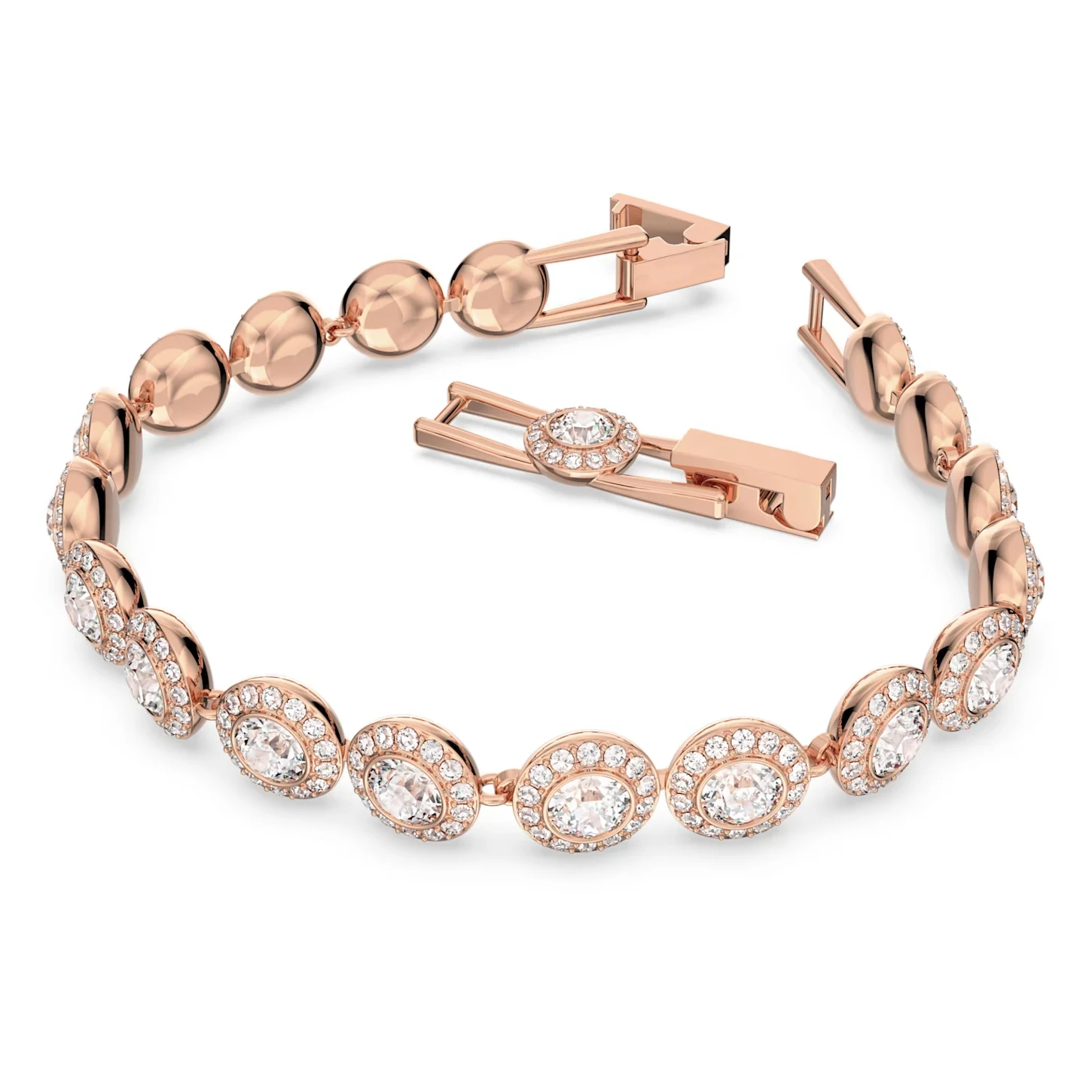 Austrian Crystal Tennis Chain Bracelet for Women Christmas Wedding Geometric Bangle Silver Gold Color Hand Jewelry