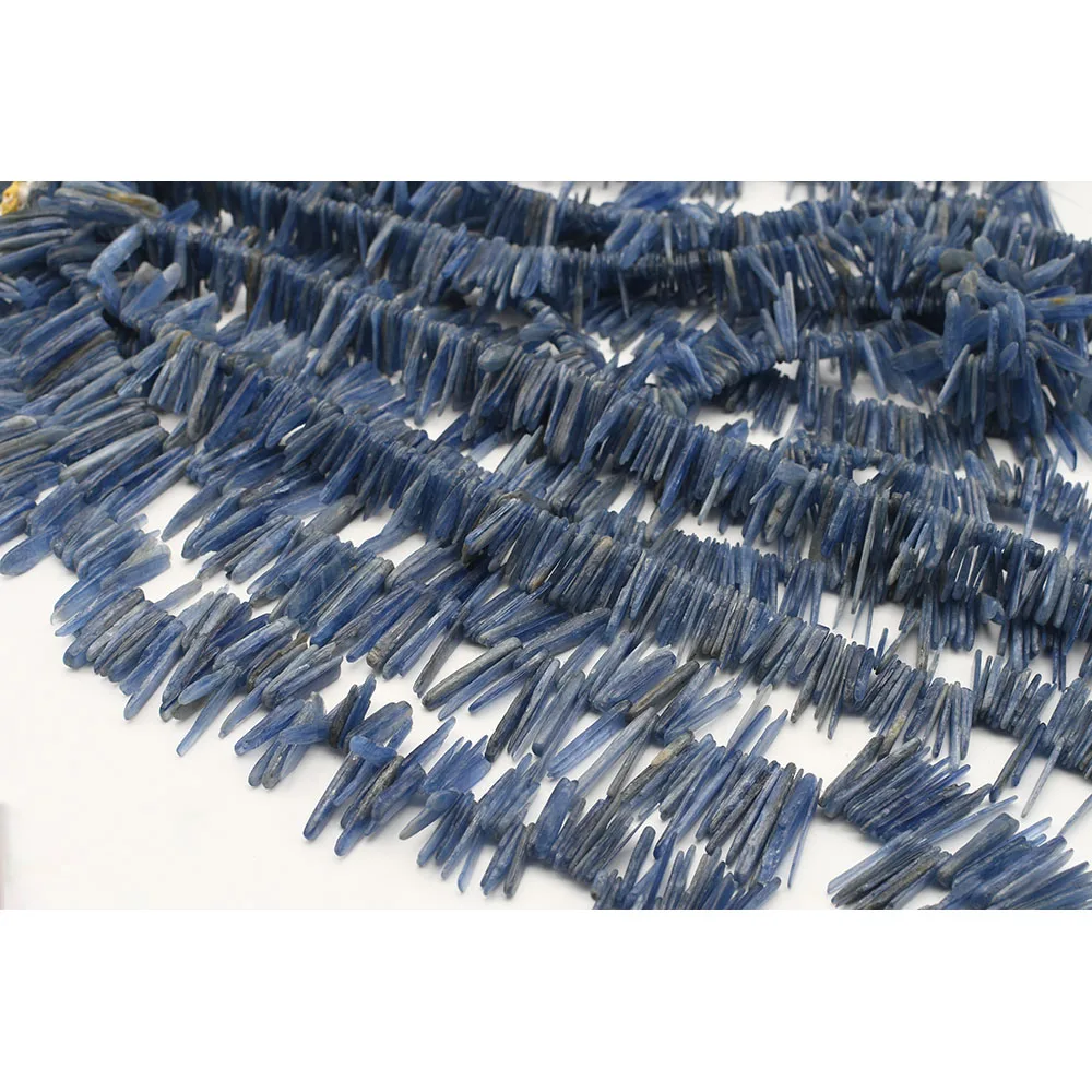 6-8x18-30mm Natural 1 strand Blue Crystals Irregular Quartz Crystals Loose Stone 15