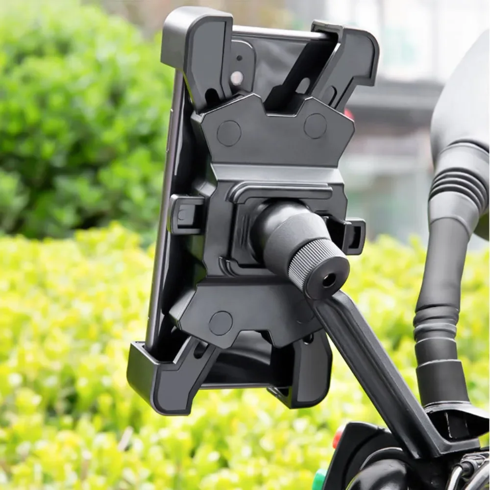 Motorcycle Phone Holder Motorcycle Stand Bracket Non-Slip 360° View Cycling Autocycle Shockproof Bracket Mobile Cellphone Holder