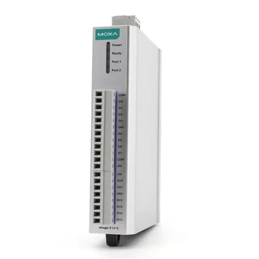 MOXA IoLogik E1210 Ethernet Remote I/O with 2-Port Ethernet Switch 16 DIs