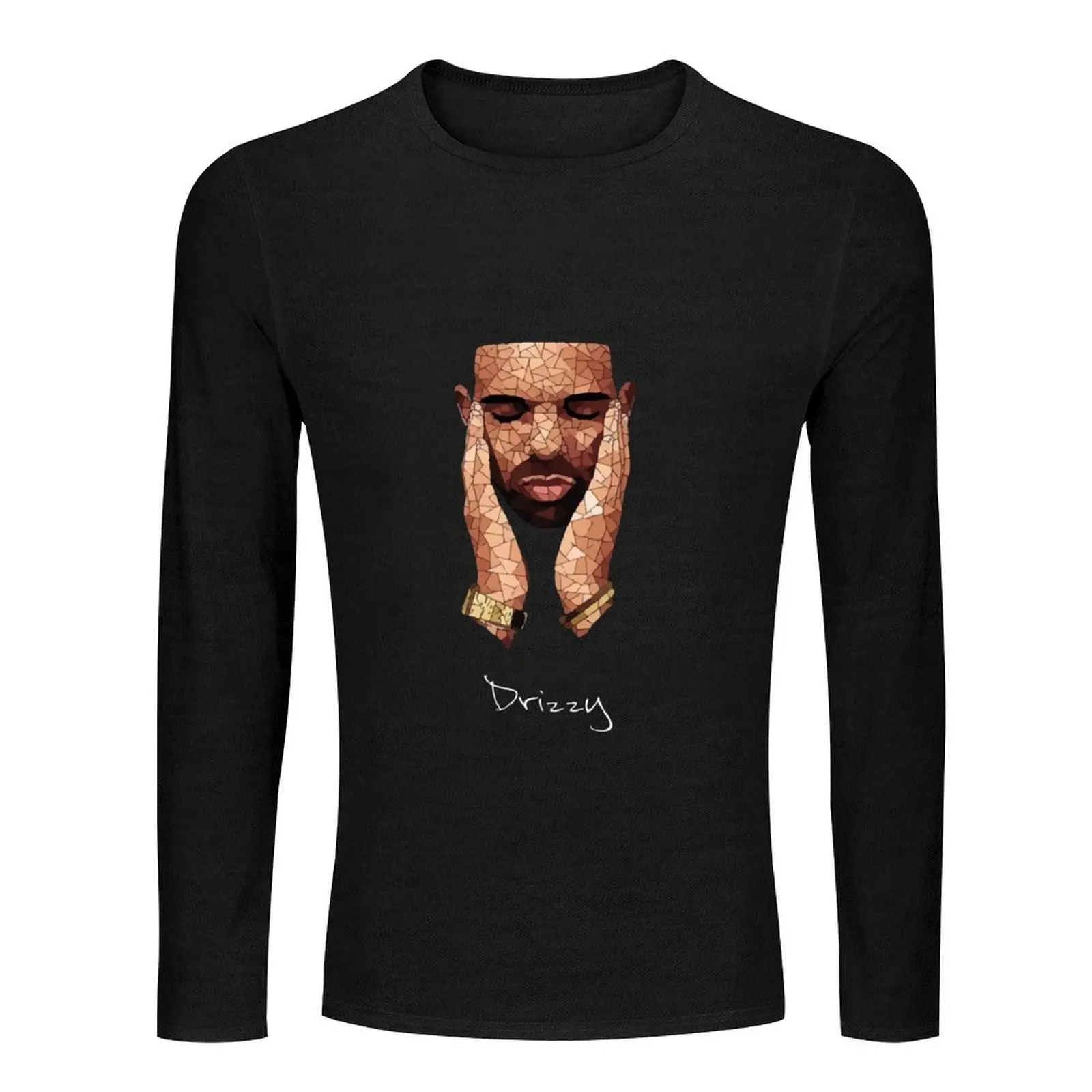 Drke Drizzy Rapper Moasiac Long T-Shirt Anime t-shirt plus size t shirts customized t shirts sweat shirt men clothing