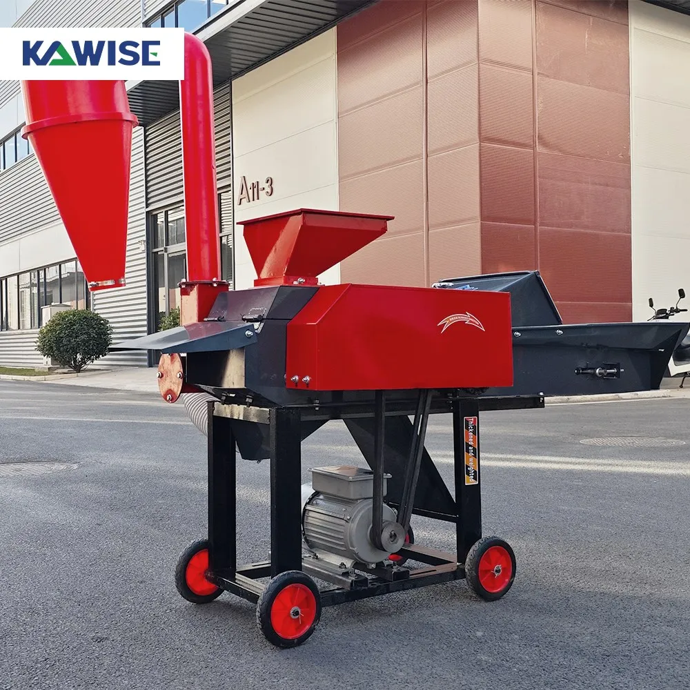 AIROW Electric Motor Chaff Cutter and Grinder Forage Chopper Grass Chopper Machine for Silage and Animal Feed