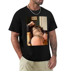 Sexy hairy and chubby gay bear man, erotic male nude T-Shirt plus size clothes man t shirt sweat shirts, men