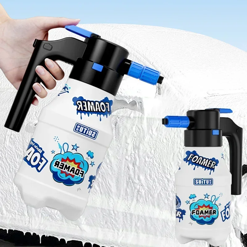 Car Wash Towel Foam Wash NEW Electric Foam Sprayer 1.5L Foam Generator For Car Wash 2600mAh Lithium Battery Foam Lance Endurance