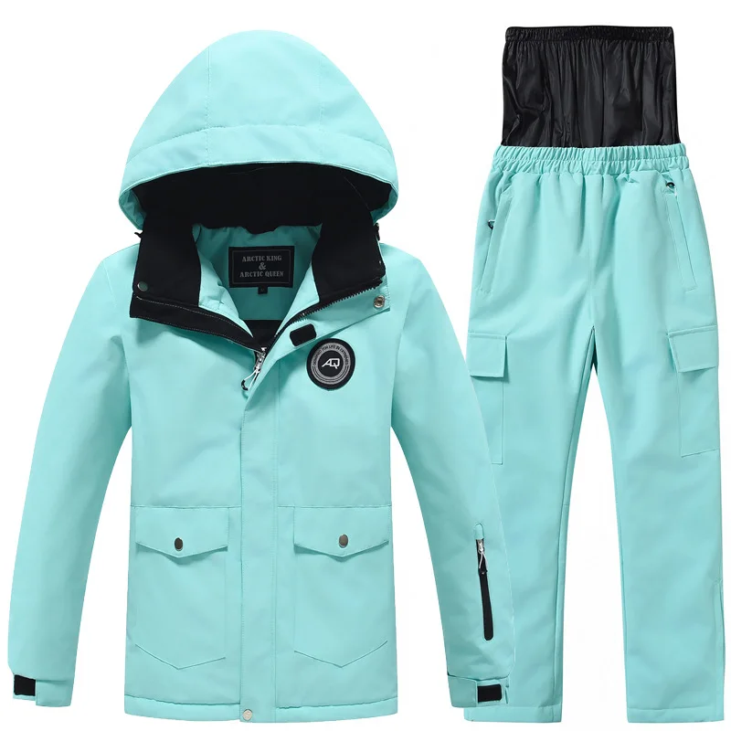 -30 ℃ child skiing suit for boys girls 3 4 5 6 7 8 9 10 11 12 13 14 years old Winter Outdoor Waterproofing  Warmth Enhancement