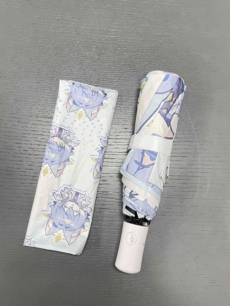 Honkai:Star Rail figura de Anime engrosada domingo hombres y mujeres paraguas plegable portátil Manual Universal paraguas esenciales para el hogar