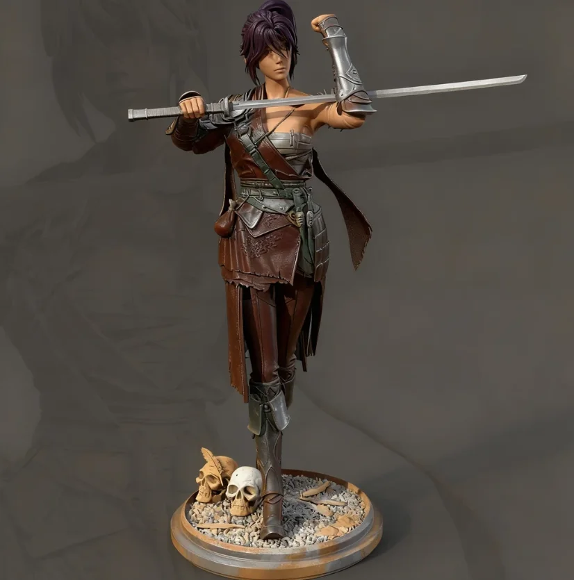 

The height of man 50mm 75mm 90mm Resin soldier model beauty figure kits colorless and self-assembled （3D Printing ）TD-7645/3D