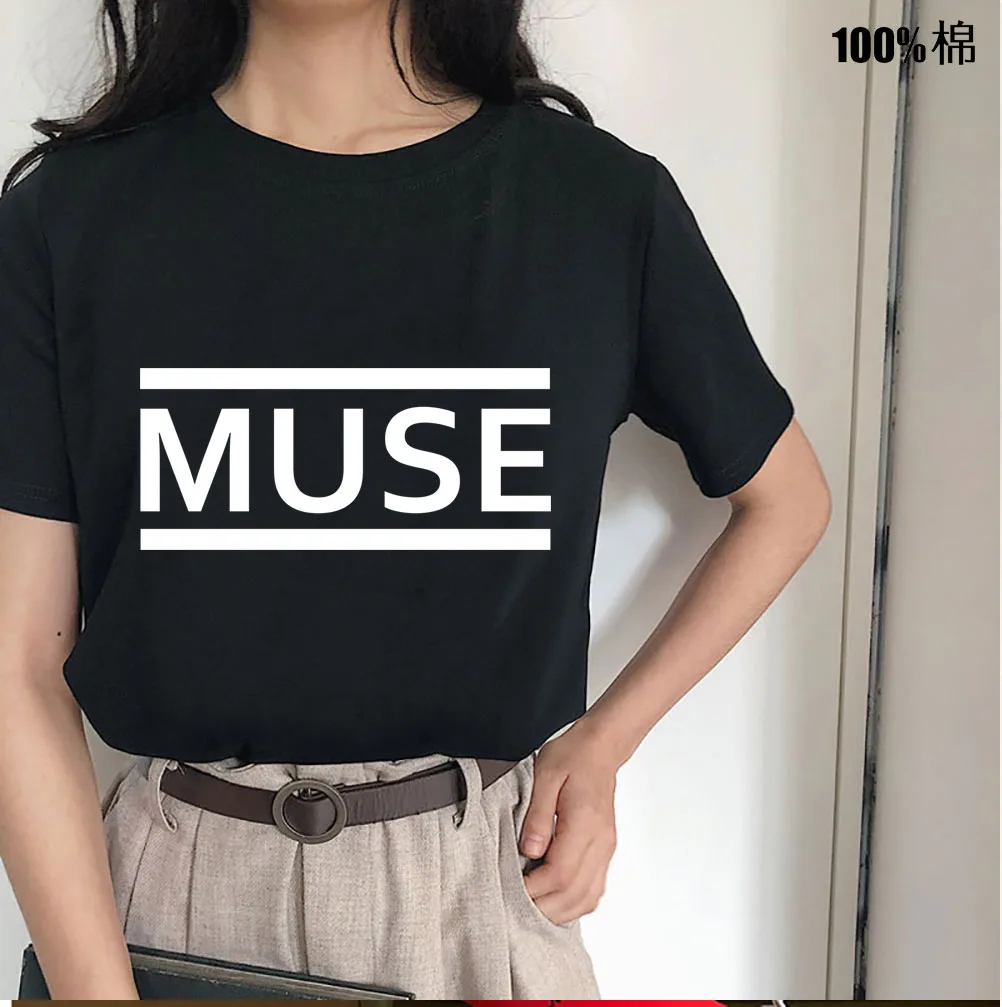 

Harajuku MUSE короткая женская футболка с рукавами и буквенным принтом, летние женские повседневные футболки Kawaii с круглым вырезом, женские модные топы tumblr