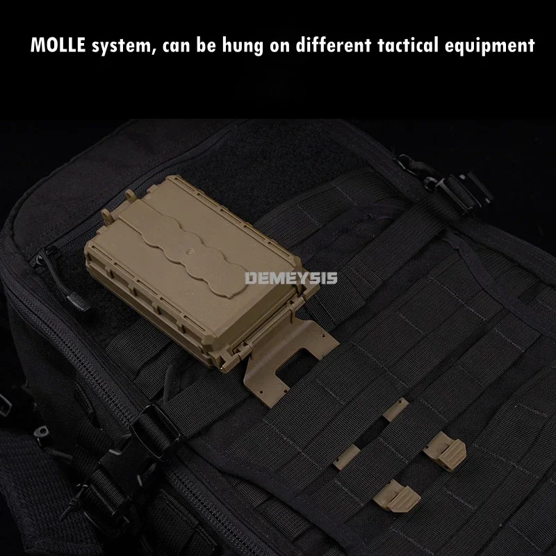 Tactical Battery Storage Box Waterproof MOLLE Hunting Shooting Sports Modular Battey Case for CR2032 AAA 18650 18350 CR123A