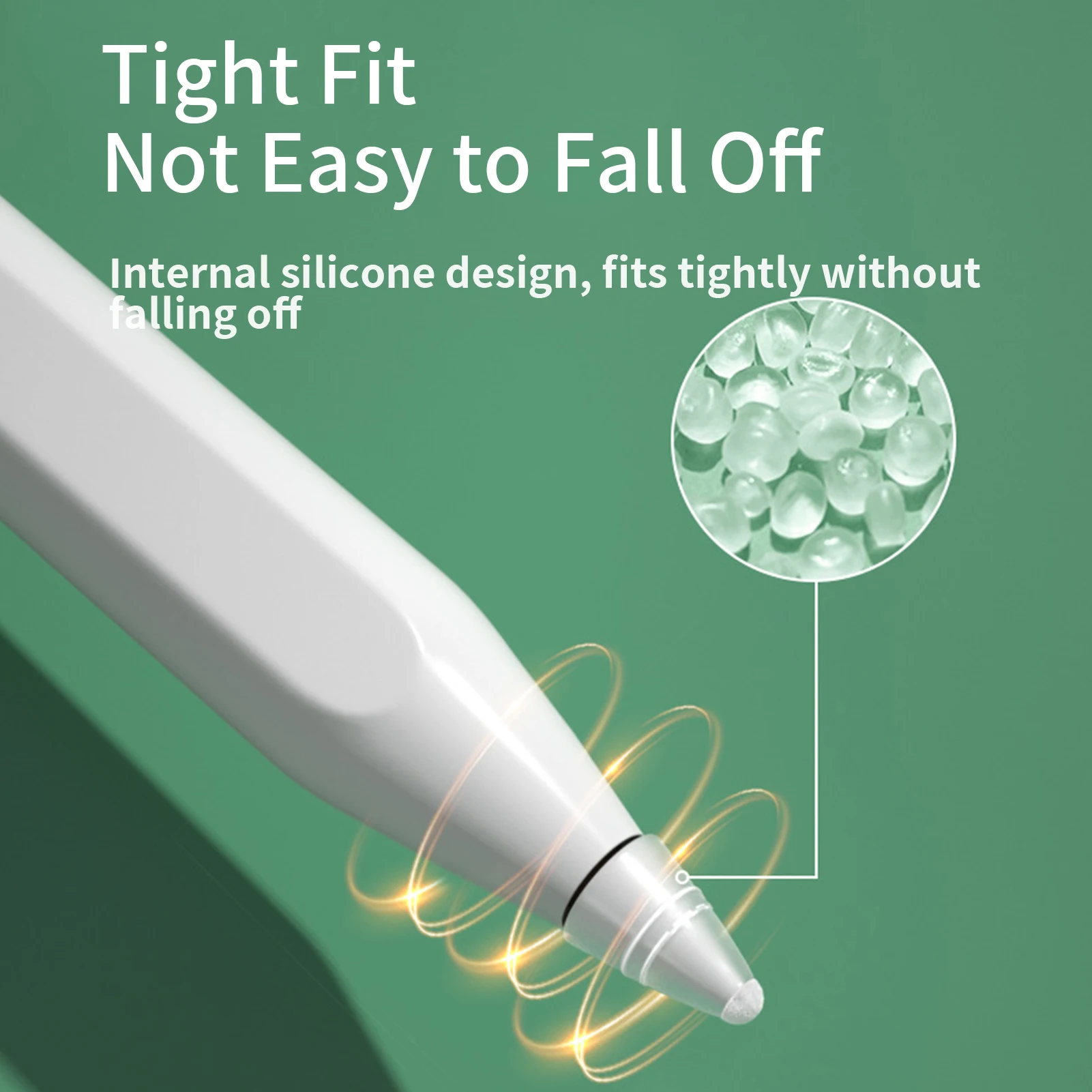 8 шт., чехол для наконечника стилуса для Apple Pencil 1-го 2-го поколения, сменный чехол для наконечника из волокна, защитный чехол для Apple Pencil