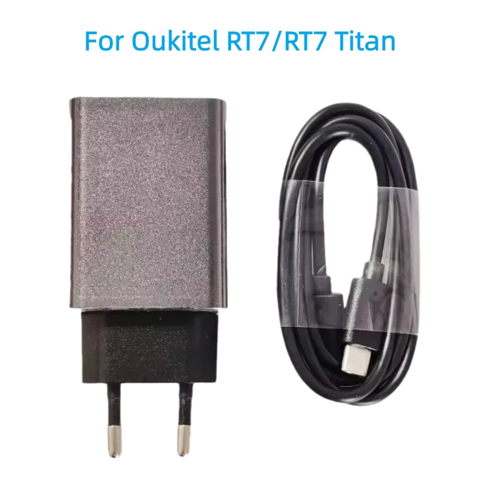 Original For Oukitel RT7 Titan Tablet PC USB AC Adapter 33W Charger EU Plug Travel Switching Power Supply+USB Data line Cable