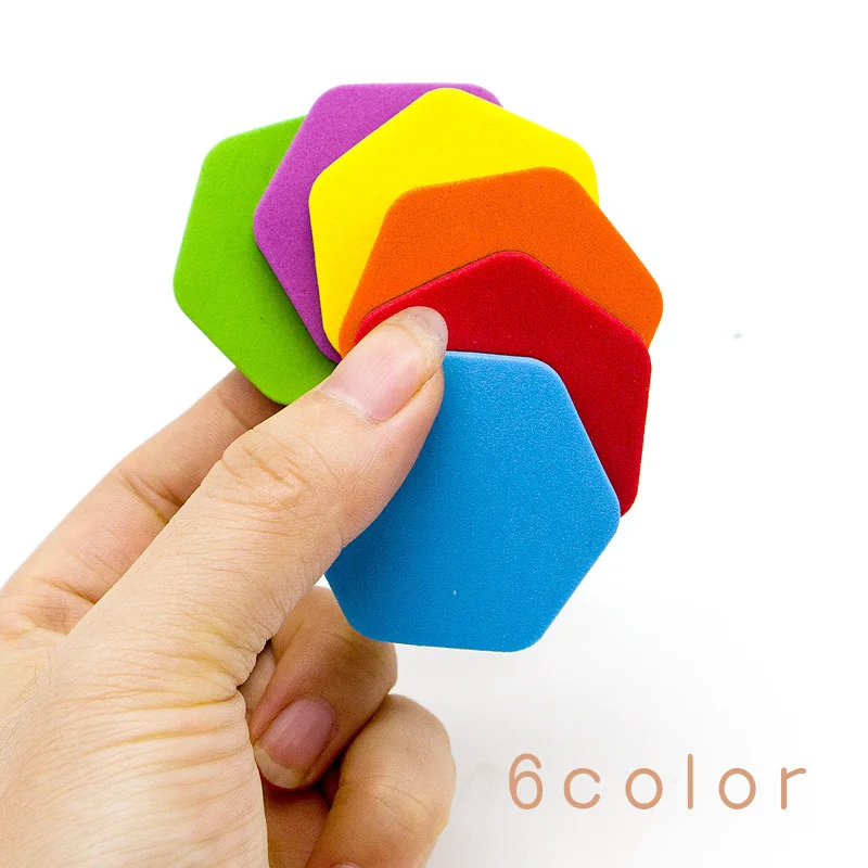 6 Color Magnetic Teaching Accessories Geometric Shapes Cognition Fridge Magnet Early Educational Toys 10 Grid Math Enlightenment