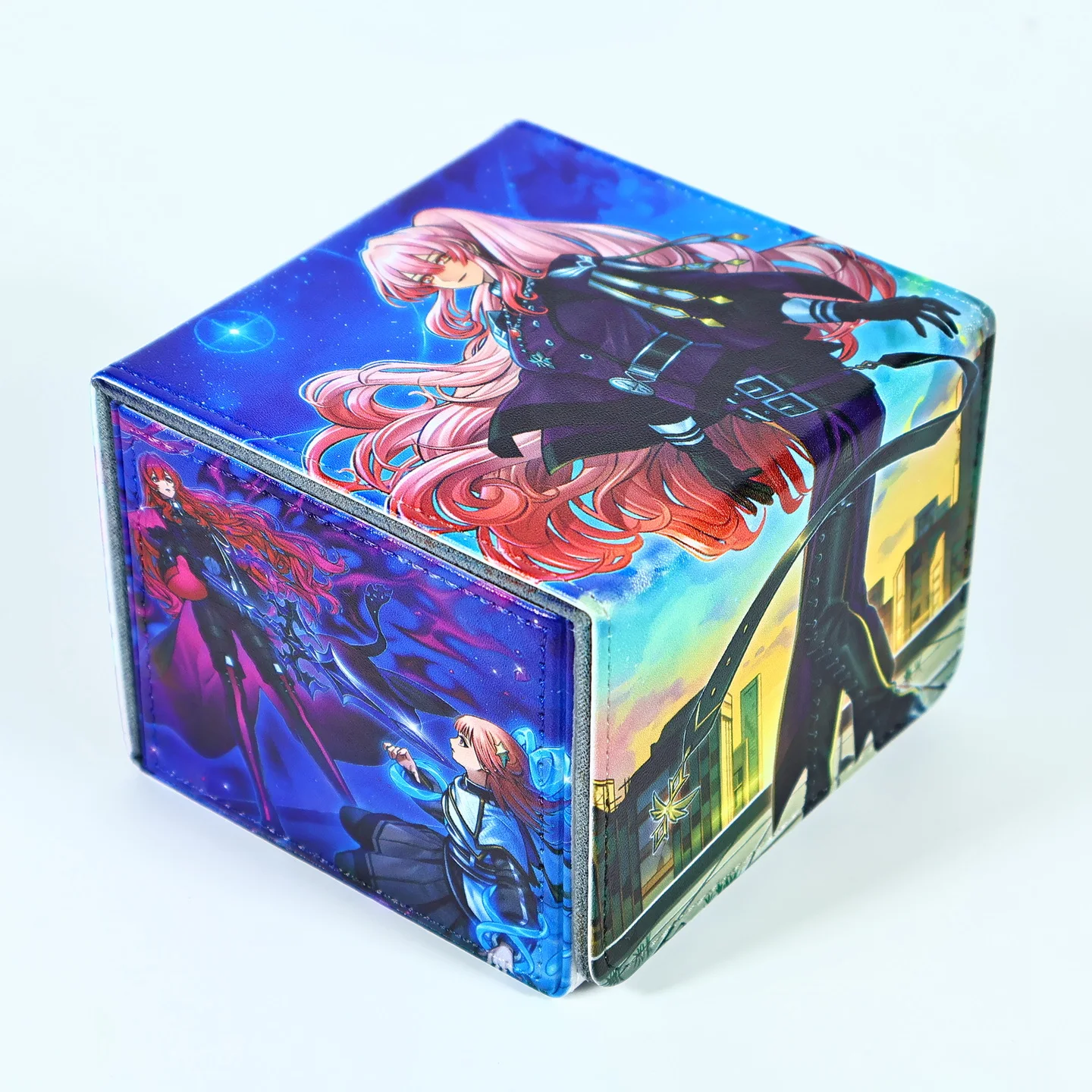 ديي ذاتية الصنع يو غي أوه! صندوق تخزين بطاقات Exosister Ygo Exosister Elis صندوق حماية بطاقات مجموعة جلدية هدية بطاقة الرسوم المتحركة #2