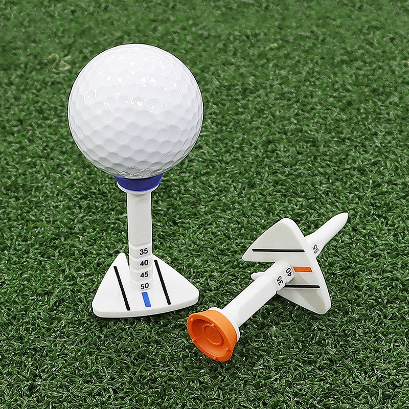 Golf Tees Plastic Golf Tee Adjustable Limit Aiming Assist 77mm 4 pcs/box Golf Step Down Tees Plastic Golf Ball Tee For Golfer