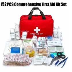 Comprehensive Easy To Carry First Aid Kit For Home & Outdoor Activities Essential Emergency Preparedness Supplies With Scissors