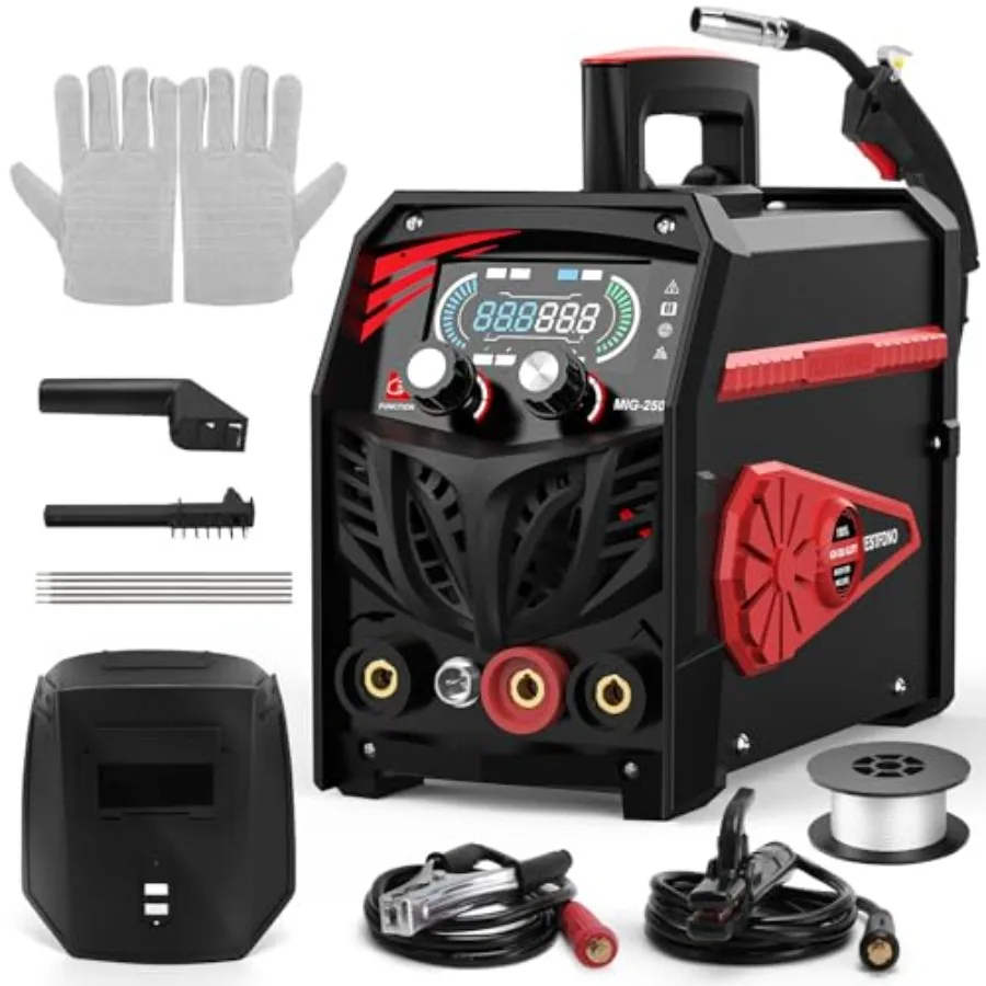 

3 In 1 Welding Machine 145Amps MIG Welder 110V Combines MIG Gas/Gasless TIG and Stick Welding High Efficiency Welder Machine wi