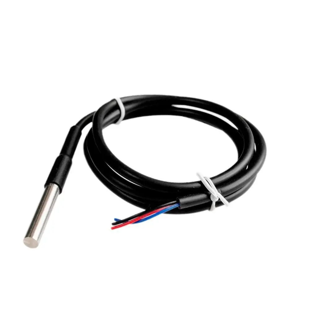 Stainless steel encapsulated waterproof DS18b20/LM35DZ temperature probe, temperature sensor, waterproof cable 10m
