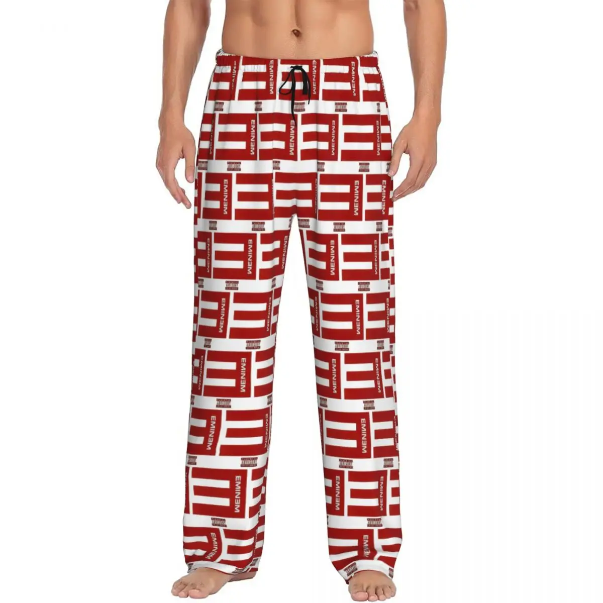 

Custom Eminem Retro Pajama Pants Men Sleepwear Sleep Lounge Bottoms with Pockets