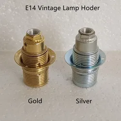 DIY Vintage E14 LED Lamp Socket Industrial Pendant Light Bulb Base With Ring Retro Screw Socket Fitting Adapter Lamp Holder