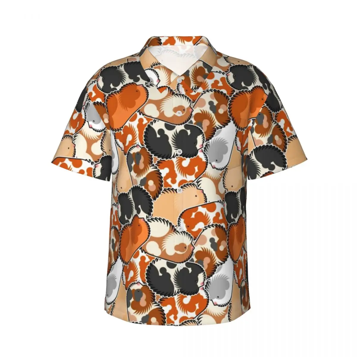 

Hawaii Shirt Vacation Funny Guinea Pig Blouses Cute Animal Vintage Casual Shirts Male Short Sleeve Y2K Street Clothing