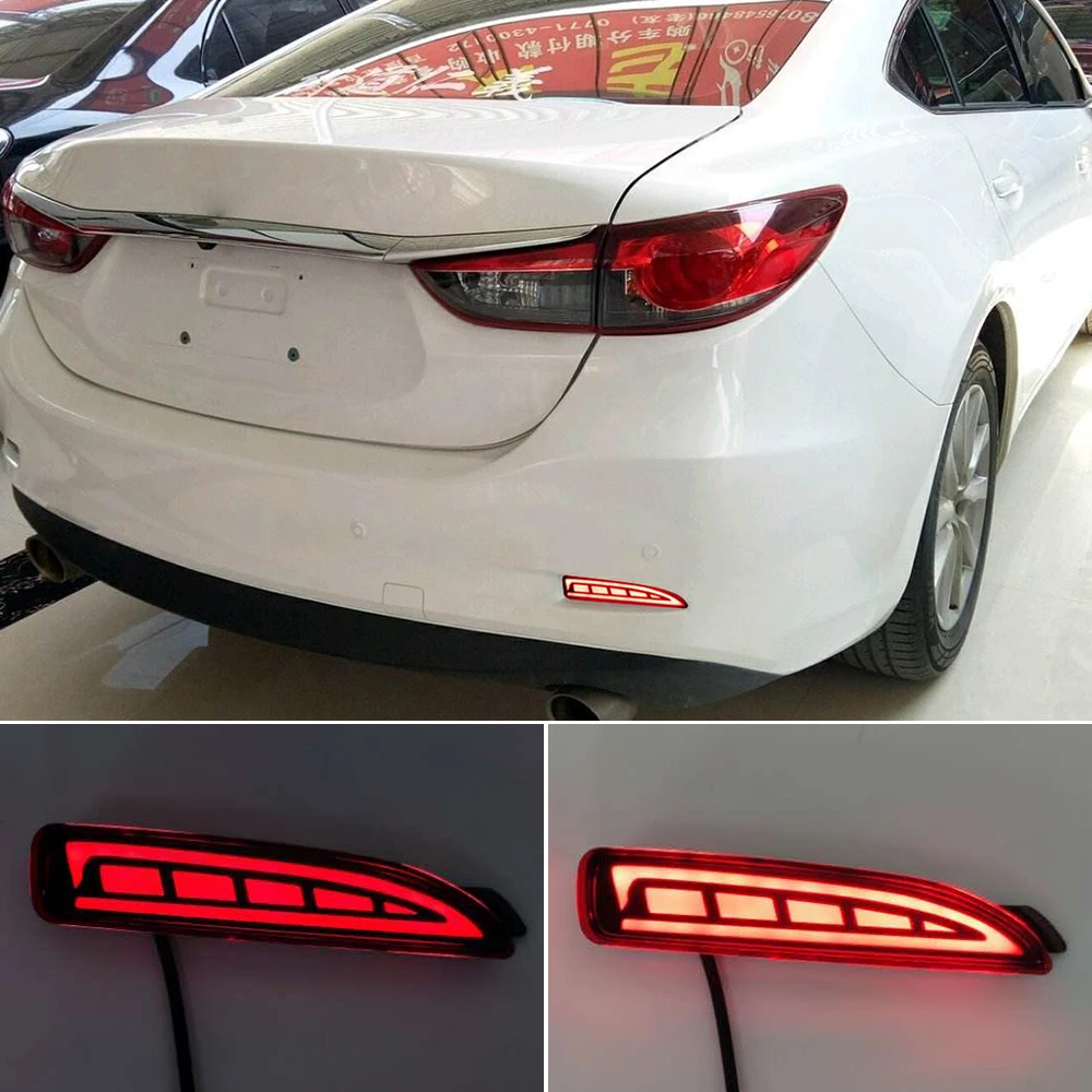 LED Rear Bumper Reflector Brake Stop Light For Mazda 6 Atenza For Mazda 2 DY For Mazda 3 Axela (CA240) Car-styling Turn Signal