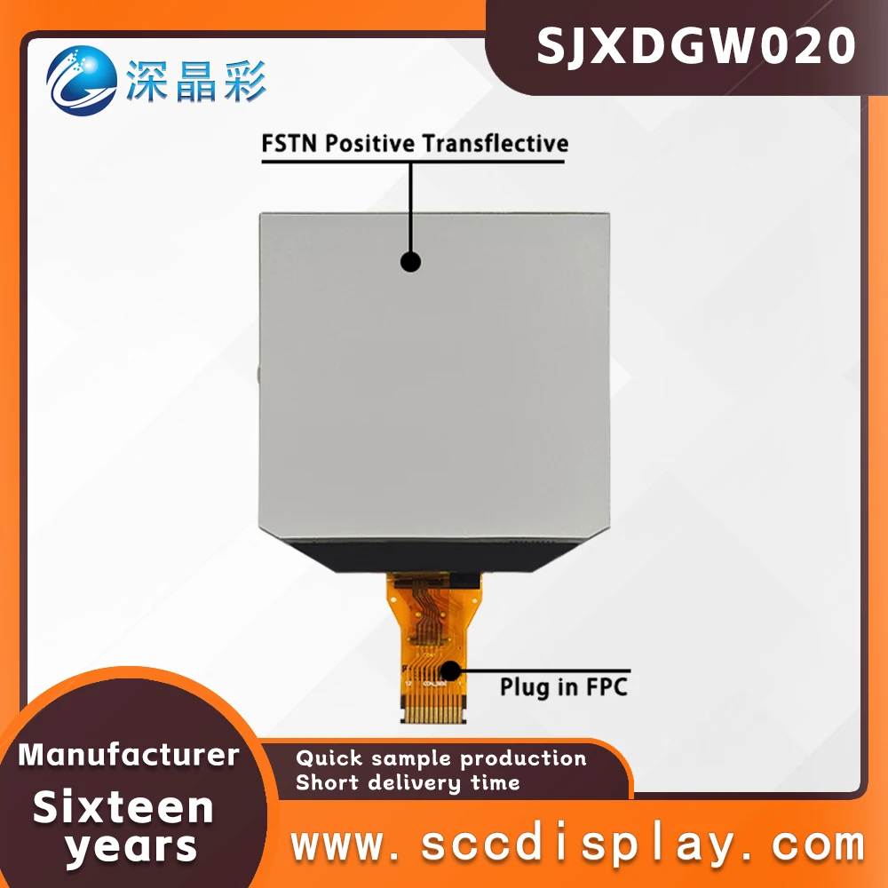 Customized Anti Glare Motorcycle Monochrome Segment Screen SJXDGW020 FSTN Positive Anti Glare Pen Segment Car LCD Display Screen