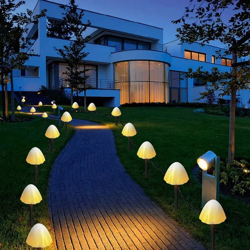 

LED Outdoor Solar Garden Lights Mushroom String Lawn Lamps Waterproof Garland Landscape Decoration for Yard/Path/Party/Street